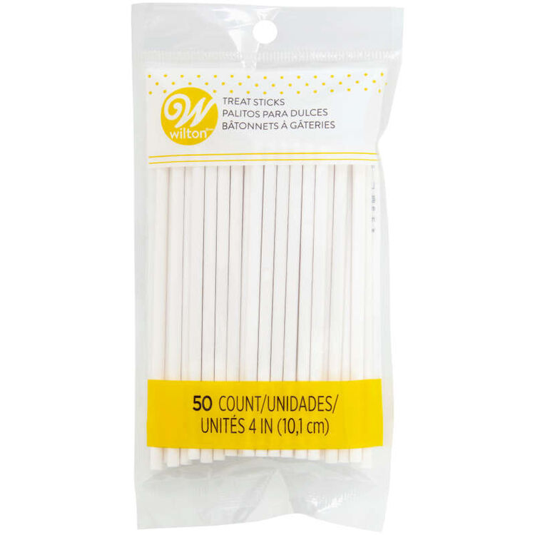 4-Inch White Treat Sticks, 50-Count