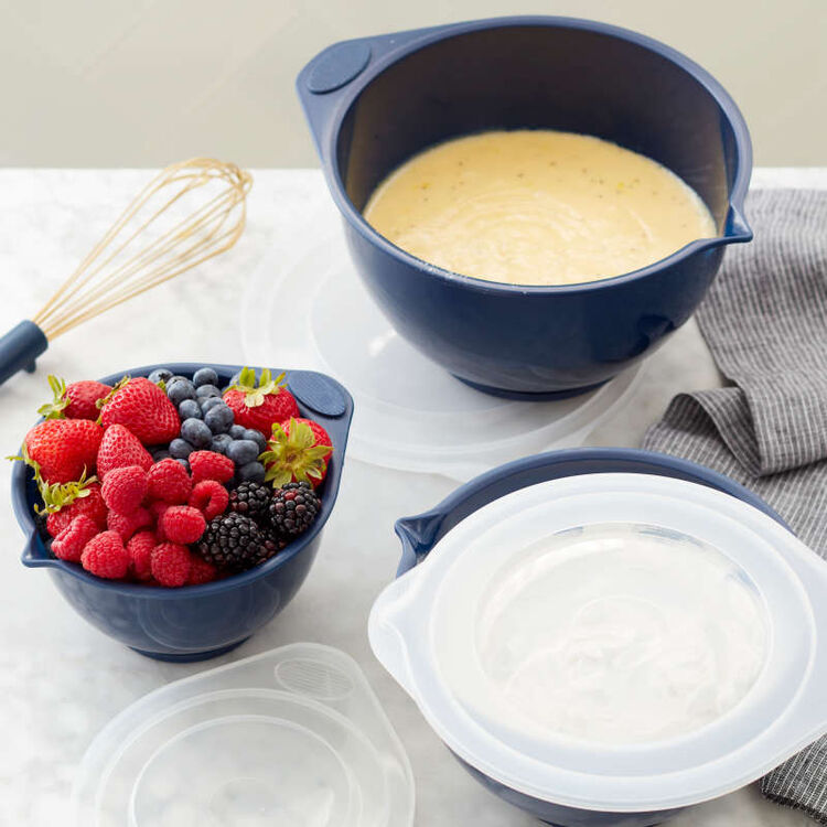 Navy Blue Covered Bowl Set, 6-Piece