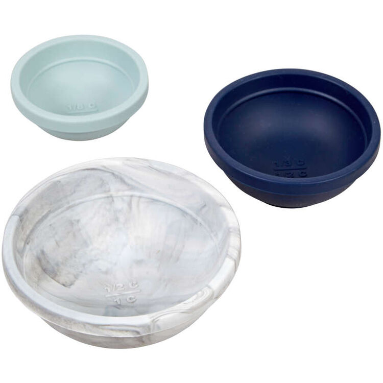 Stylish Silicone Prep Bowl Set, 3-Piece