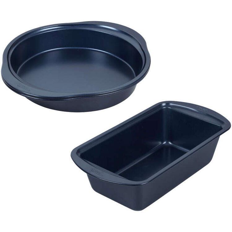 Diamond-Infused Non-Stick Navy Blue Baking Set, 7-Piece