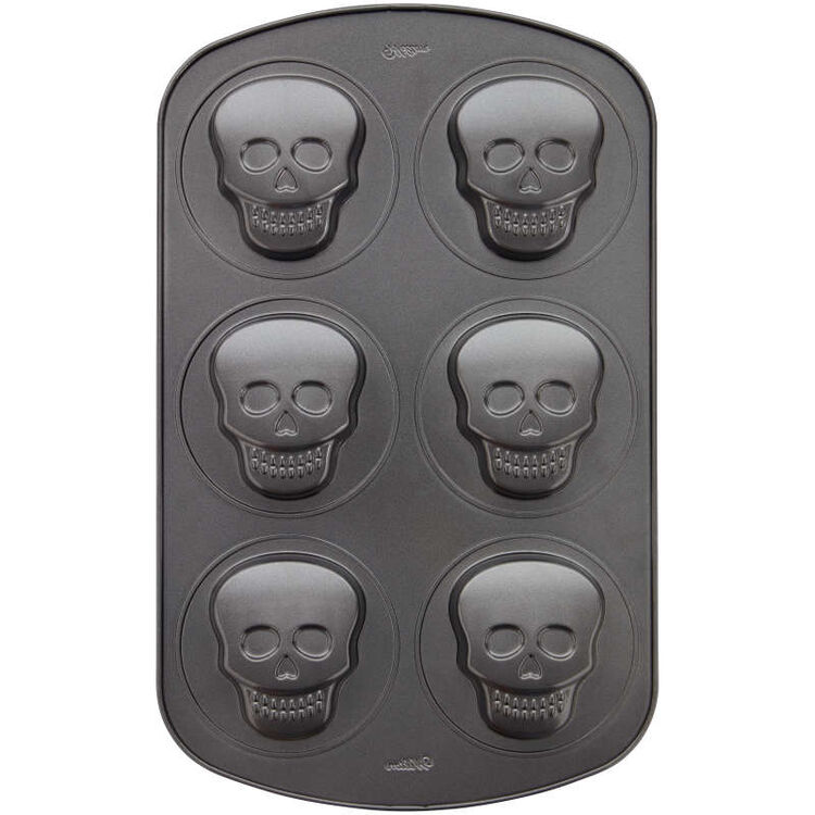 Mini Skull Cake Pan, 6-Cavity