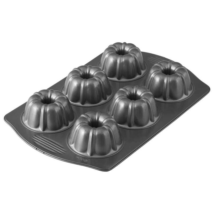 Excelle Elite Mini Fluted Tube Cake Pan, 6-Cavity