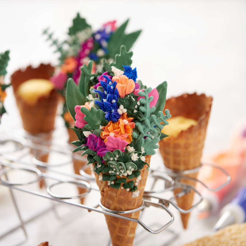 Cupcake Cones Baking Rack, 12-Cavity Ice Cream Cone Cupcakes Holder image number 4