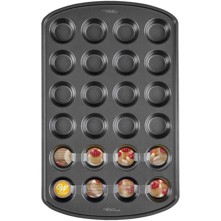 Perfect Results Premium Non-Stick Mini Muffin and Cupcake Pan, 24-Cavity