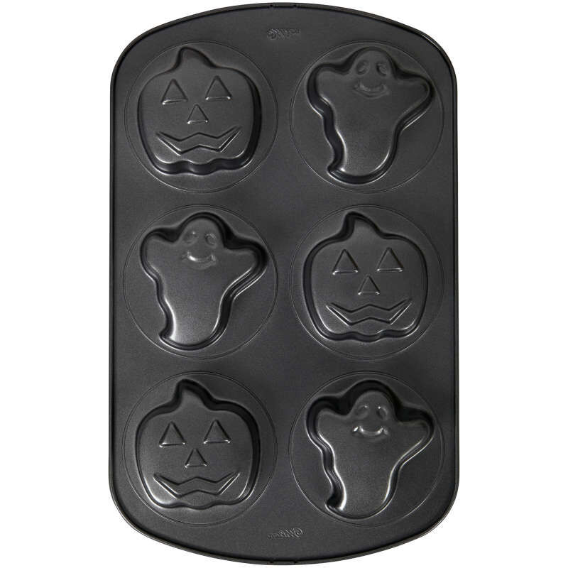 Halloween Ghost and Pumpkin Mini Cake Pan, 6-Cavity image number 2