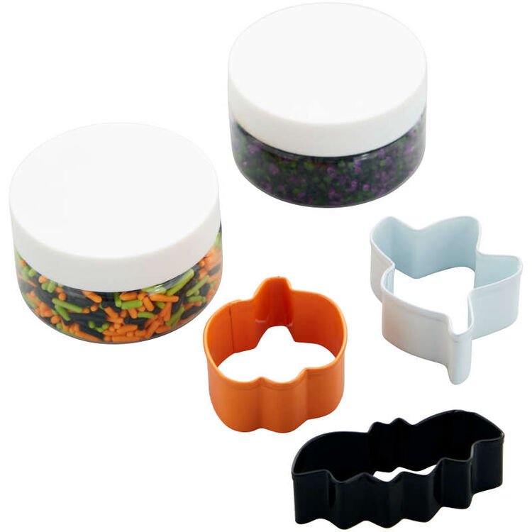 Halloween Sprinkles and Cookie Cutter Set, 5-Piece