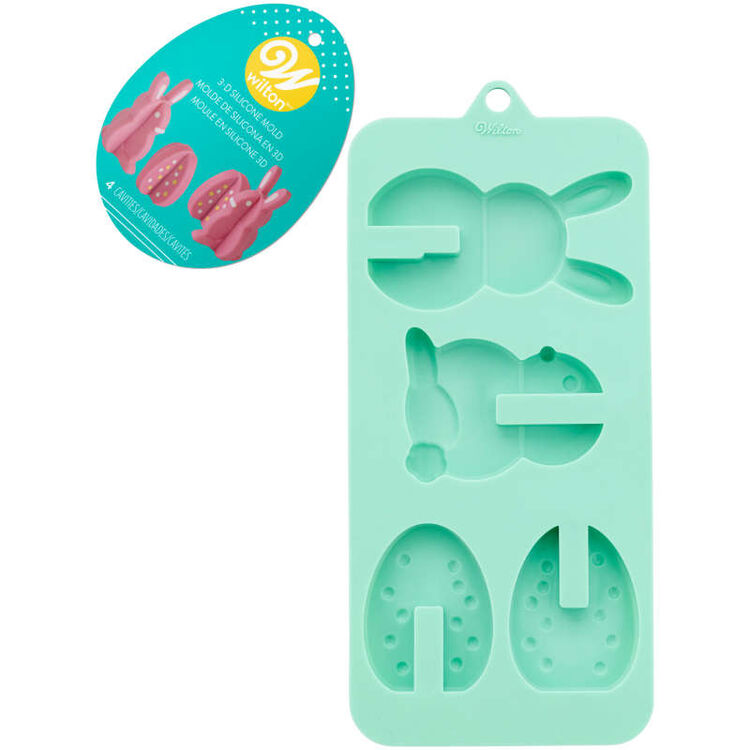 3-D Easter Silicone Candy Mold, 4-Cavity