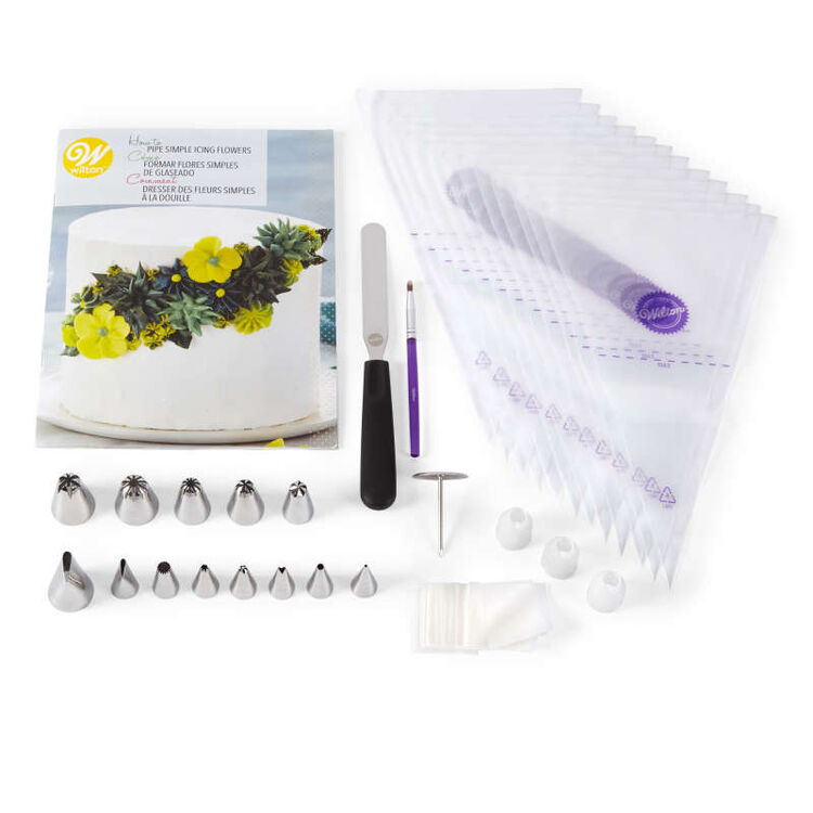 How to Pipe Simple Icing Flowers Cake Decorating Kit, 68-Piece