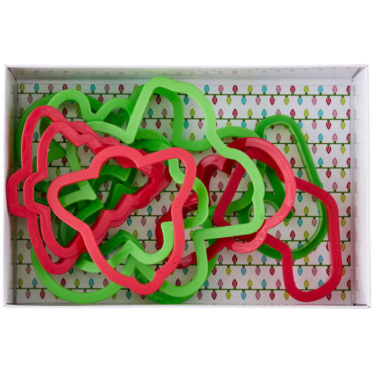 Plastic Christmas Cookie Cutter Set, 10-Piece