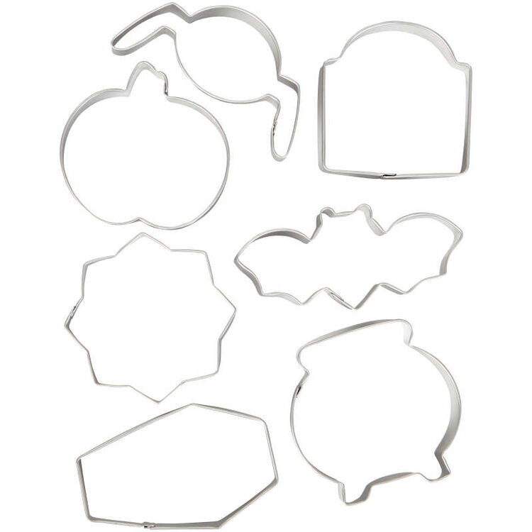 Halloween Cookie Cutters Set, 7-Piece Metal Set