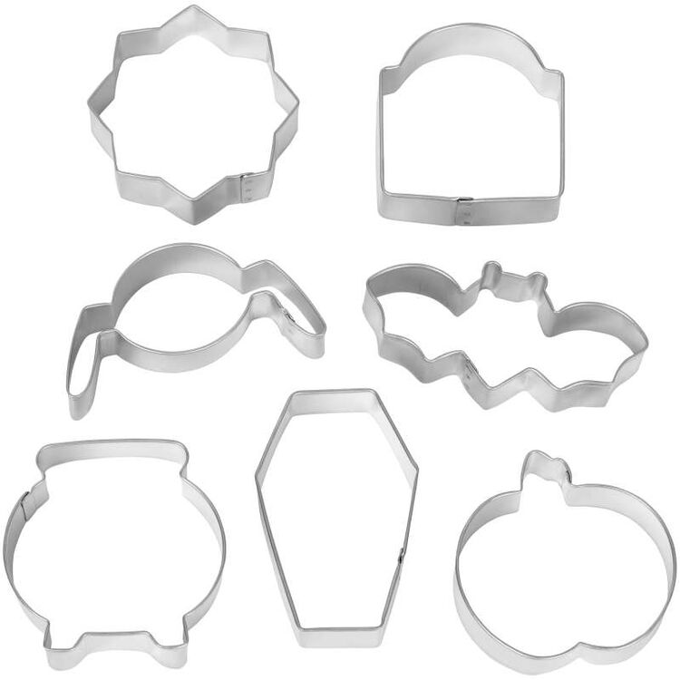 Halloween Cookie Cutters Set, 7-Piece Metal Set