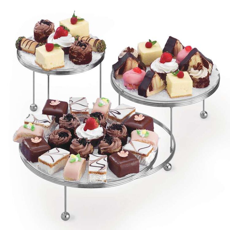 Cakes 'N More 3-Tier Cake Stand, Chrome