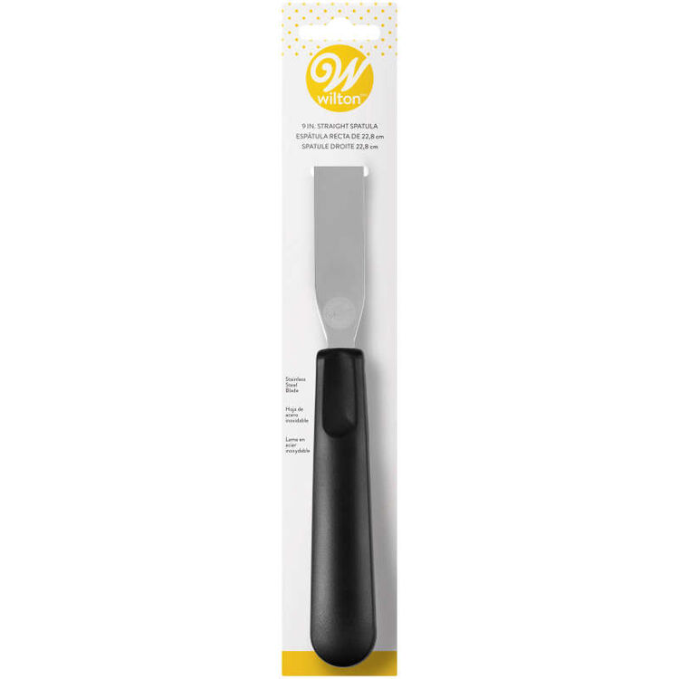 Straight Black Spatula, 9-Inch