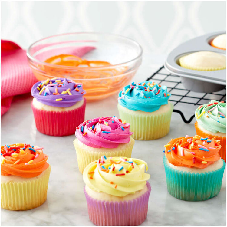 Standard Solid-Colored Pastel Spring Cupcake Liners, 150-Count