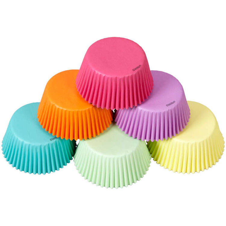 Standard Solid-Colored Pastel Spring Cupcake Liners, 150-Count