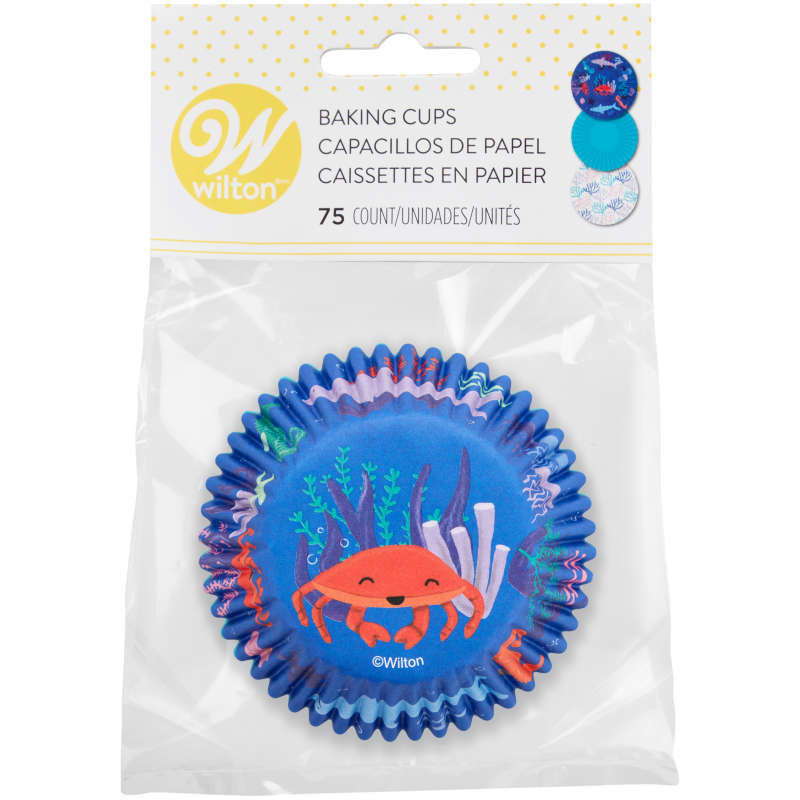 Ocean Life Paper Cupcake Liners, 75-Count image number 1