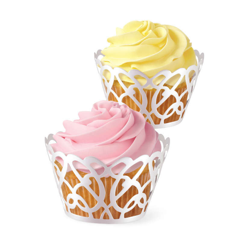 Pearl Swirl Cupcake Wraps, 18-Count image number 1