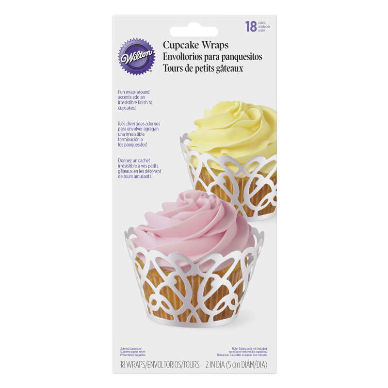 Pearl Swirl Cupcake Wraps, 18-Count image number 0