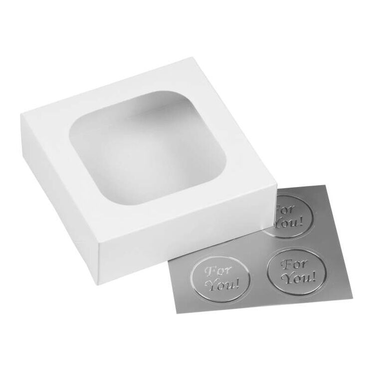 Small White Confectionary Boxes, 3-Count