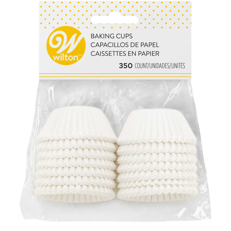 White Mini Cupcake Liners, 350-Count image number 1