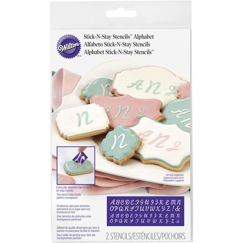 Wilton Stick-N-Stay Monogram Stencils image number 0