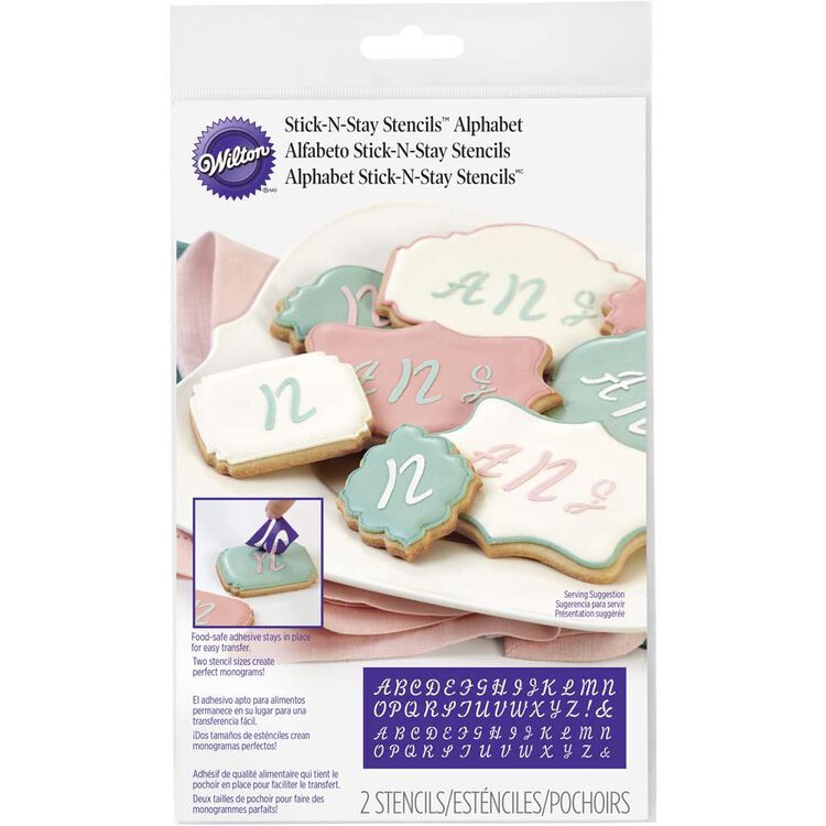 Wilton Stick-N-Stay Monogram Stencils