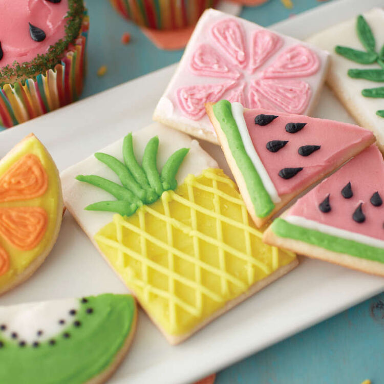 Sugar Cookies Decorated as Fruit