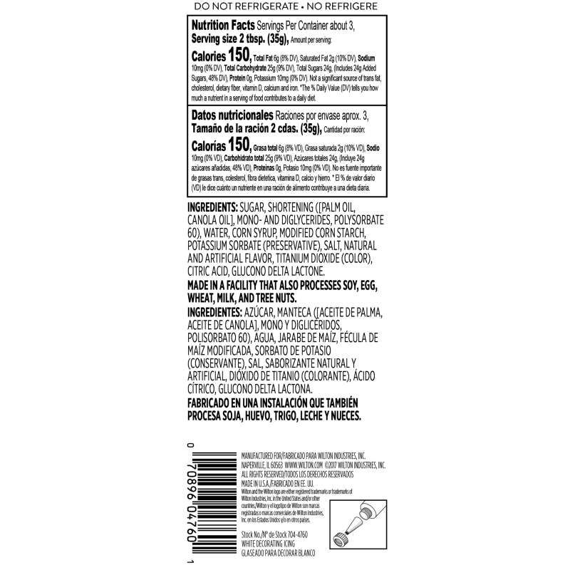 White Ready-to-Use Icing Tube, 4.25 oz. image number 1