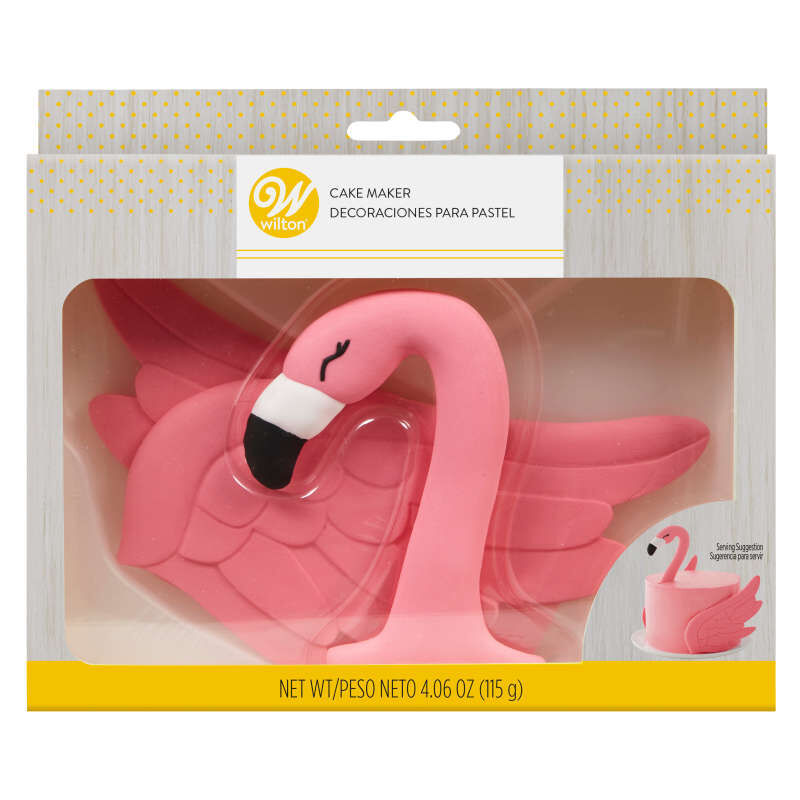 Flamingo Cake Decorations Kit, 3-Piece Cake Topper image number 2