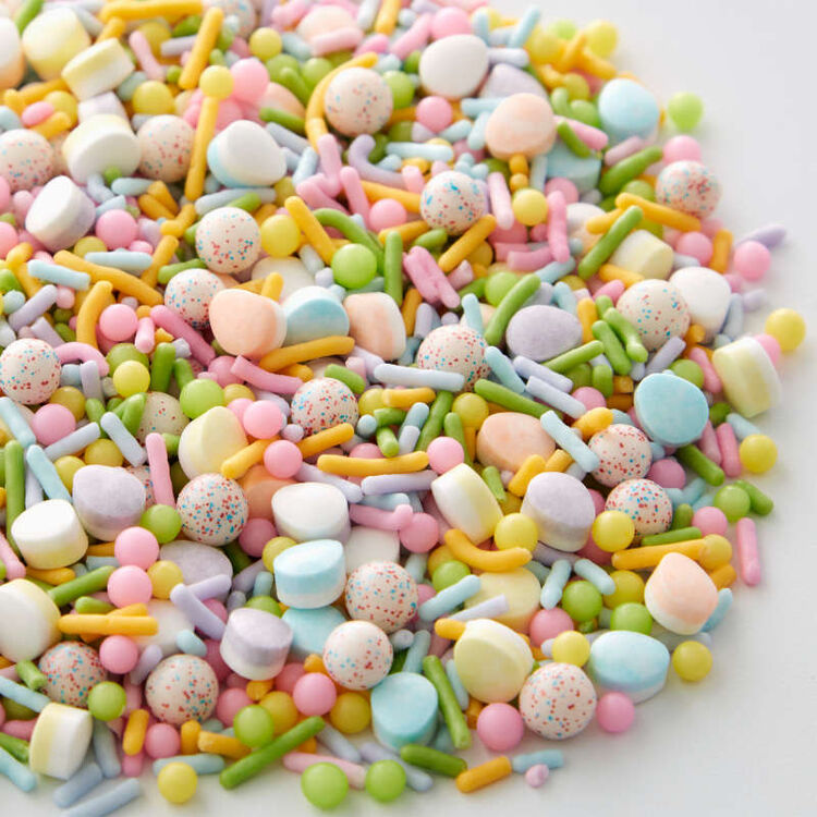 Bright Pastel Rainbow Easter Egg and Jimmies Sprinkle Mix, 4.26 oz.