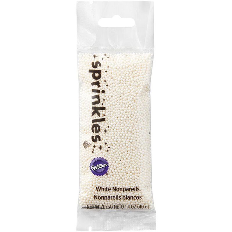 White Nonpareils Sprinkles Pouch, 1.4 oz. image number 0