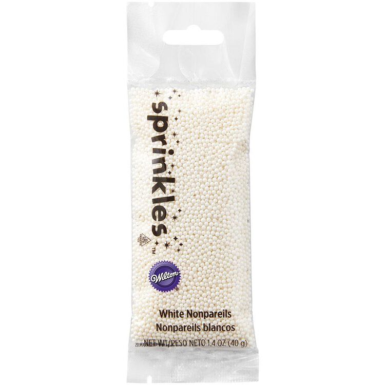 White Nonpareils Sprinkles Pouch, 1.4 oz.