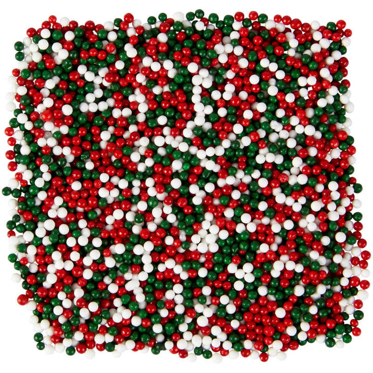 Christmas Nonpareils Sprinkles, 4.7 oz.