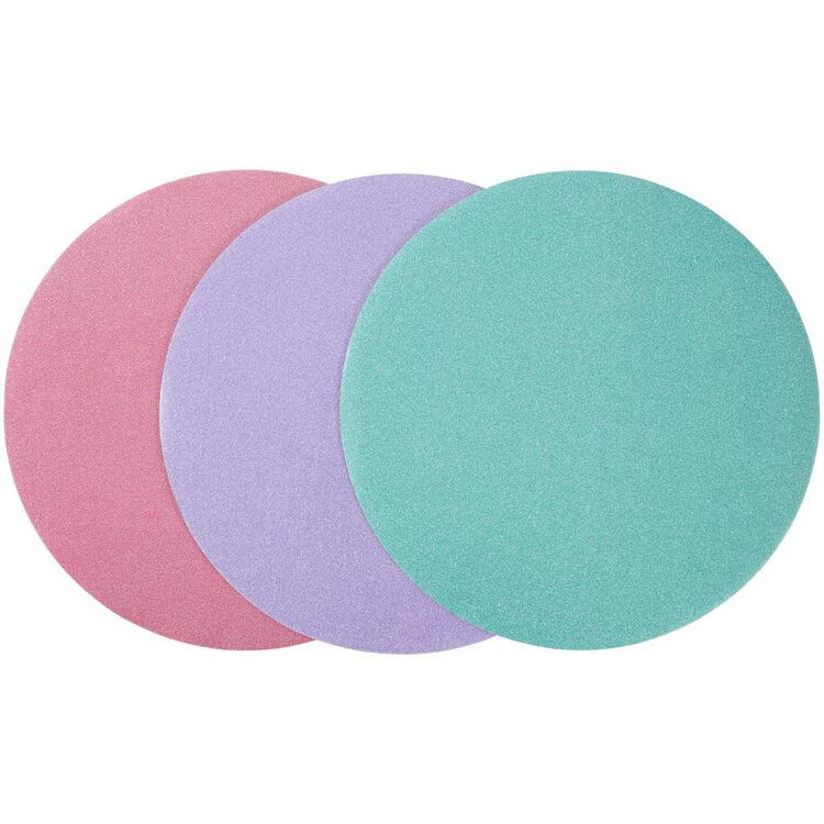 Assorted 12-Inch Glitter Cake Circles, 3-Count