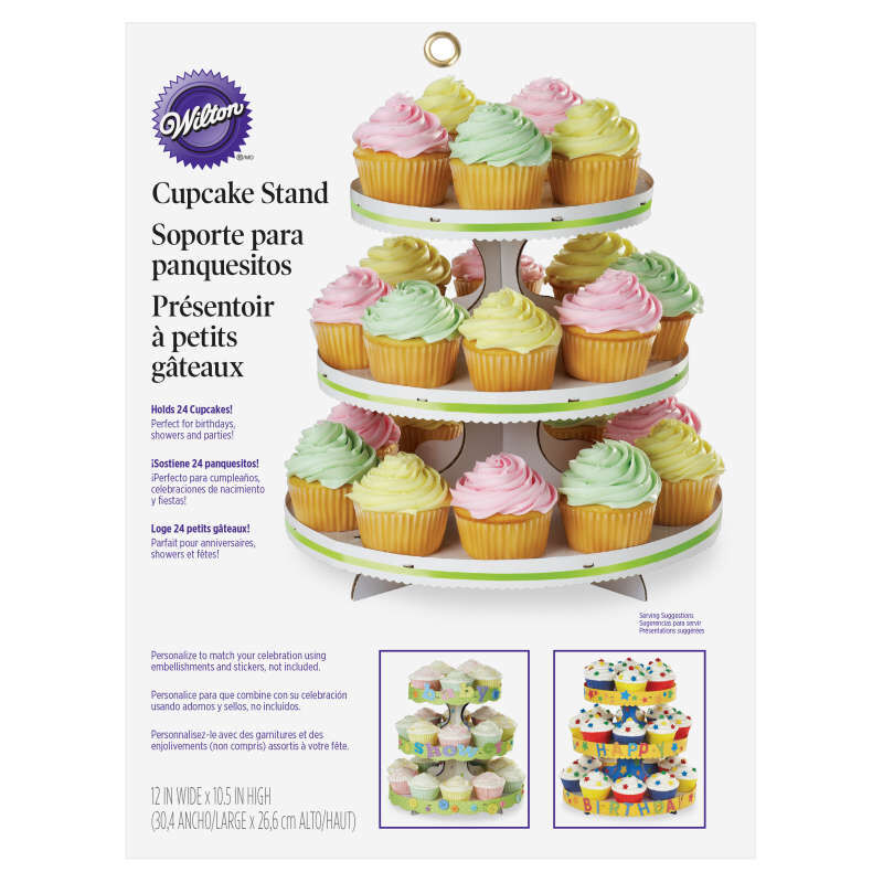 3-Tier Cupcake Stand, White image number 1