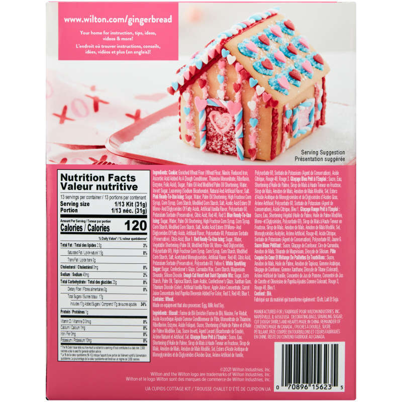 Ready to Build Cupid's Cottage Petite Cookie House Kit, 14-Piece image number 3