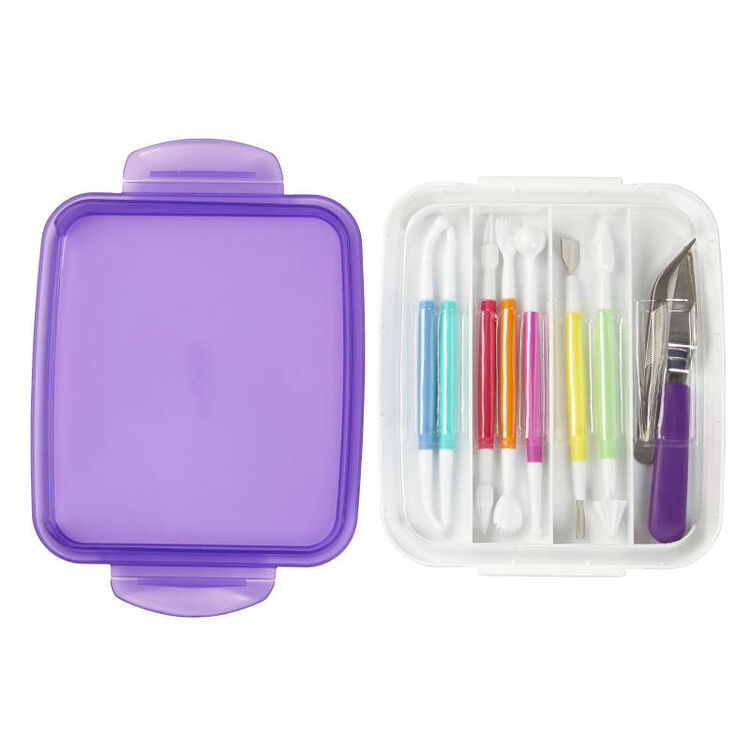 Fondant and Gum Paste Tools Set with Carrying Case Open