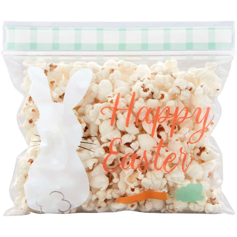 Happy Easter Clear Resealable Spring Treat Bags, 20-Count image number 3