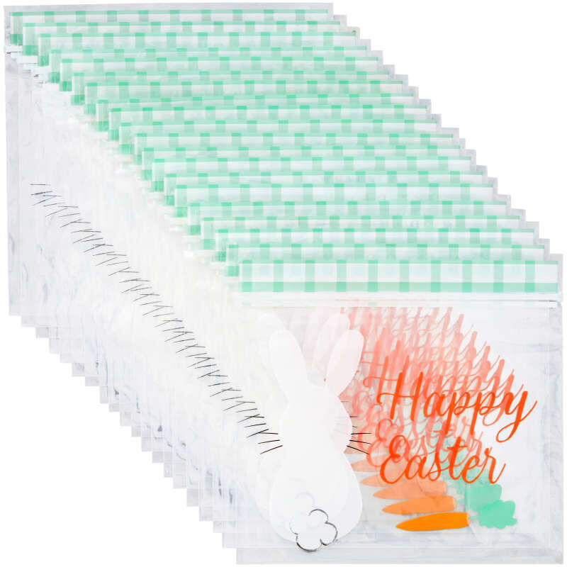 Happy Easter Clear Resealable Spring Treat Bags, 20-Count image number 0