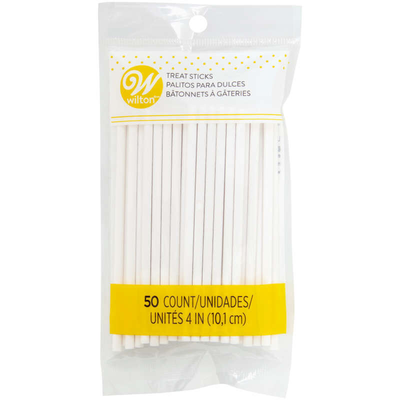 4-Inch White Treat Sticks, 50-Count image number 0
