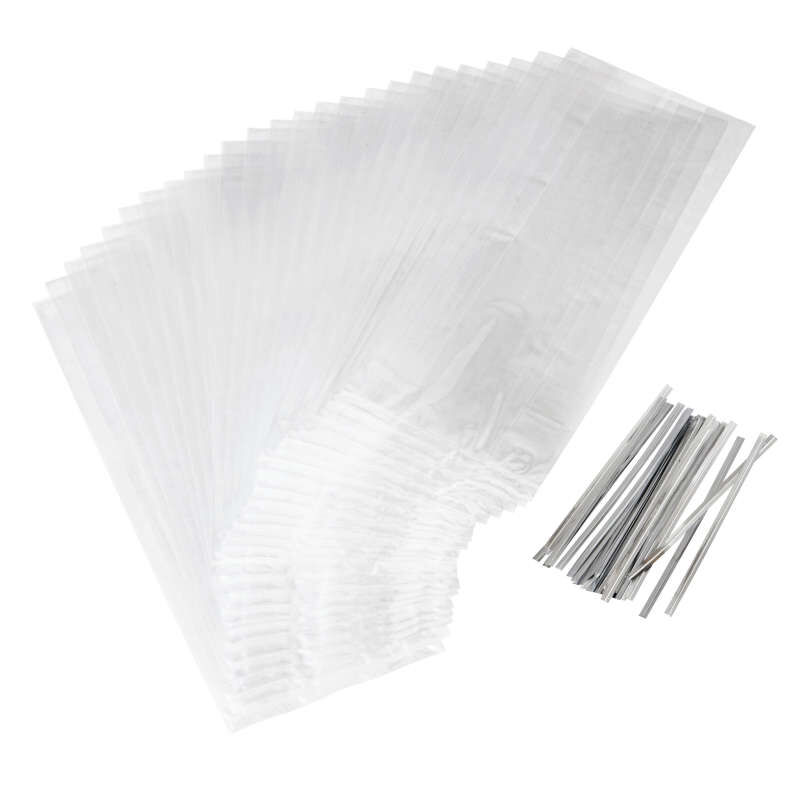 Clear Tall Treat Bags, 50-Count image number 1