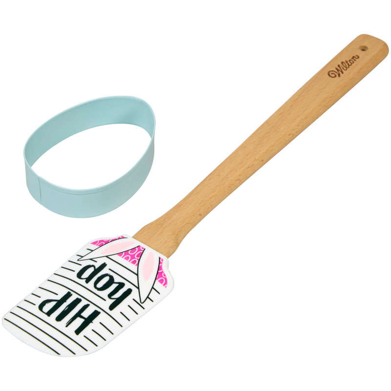 Easter Hip Hop Silicone Spatula and Cookie Cutter Set, 2-Piece image number 2