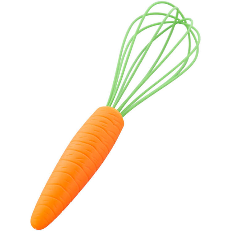Carrot-Shaped Easter Metal Whisk with Plastic Handle