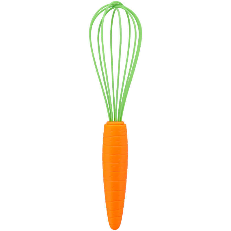 Carrot-Shaped Easter Metal Whisk with Plastic Handle image number 3