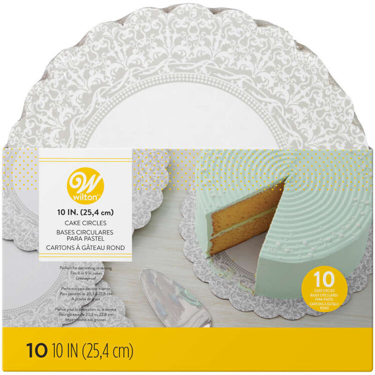 Scalloped Lace Cake Circles in Packaging