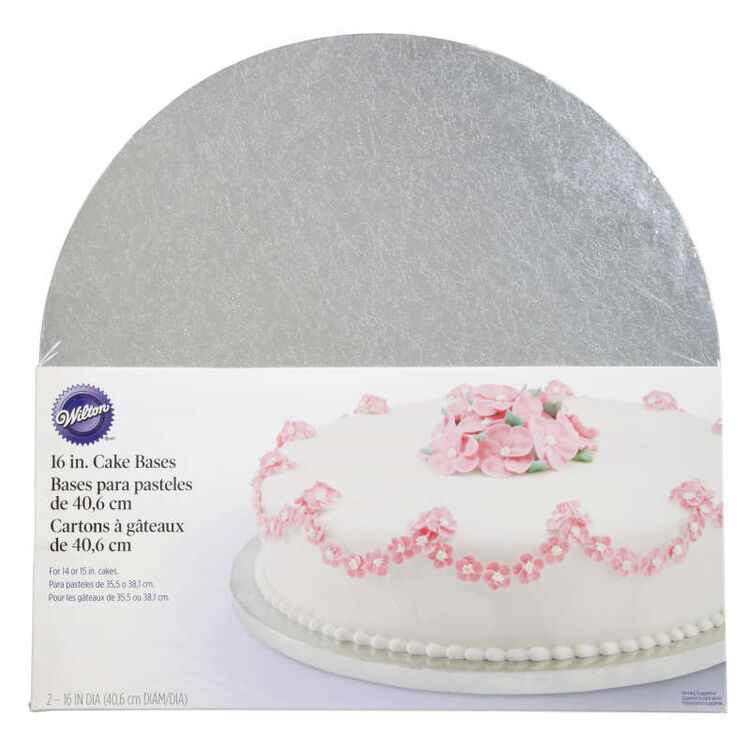 Round Silver Cake Bases, 16 Inch