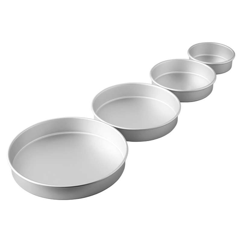 Bake-Even Strips and Round Cake Pan Set, 8-Piece - 6, 8, 10, and 12 x 2-Inch Aluminum Cake Pans image number 2