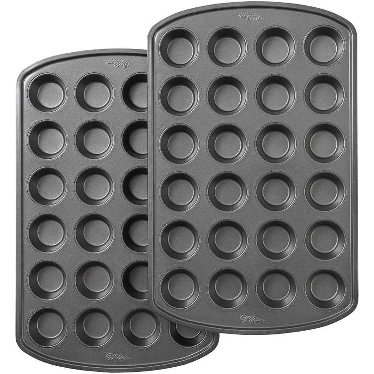 Perfect Results Premium Non-Stick Bakeware 24-Cup Mini Muffin Pan, Multipack of 2