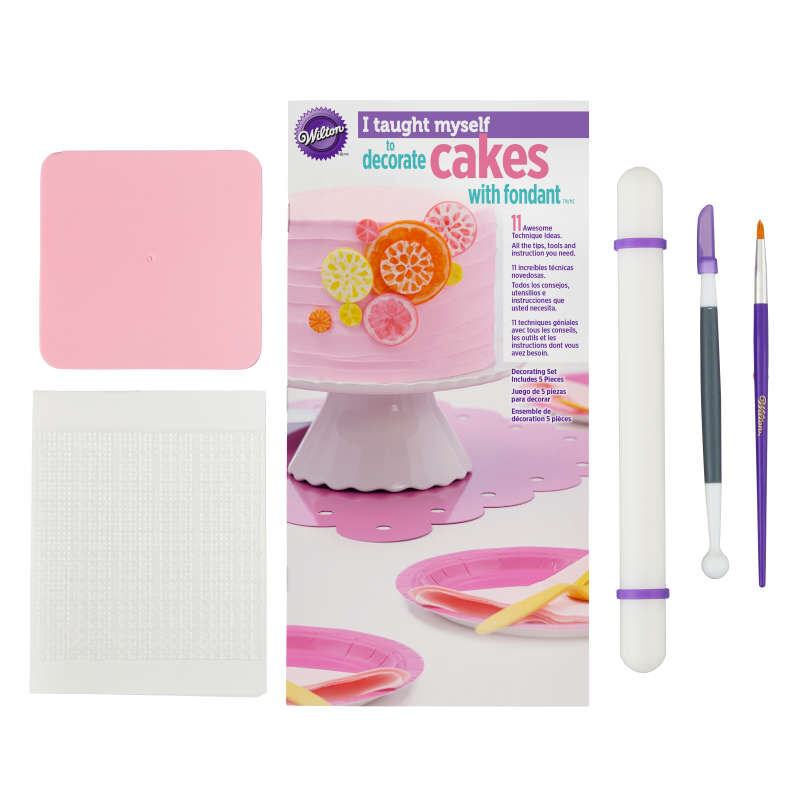 "I Taught Myself To Decorate Cakes With Fondant" Book Set - Fondant Cutter and Tools image number 2