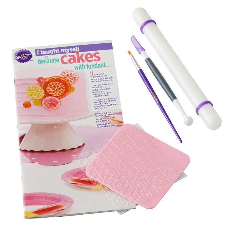 "I Taught Myself To Decorate Cakes With Fondant" Book Set - Fondant Cutter and Tools image number 0